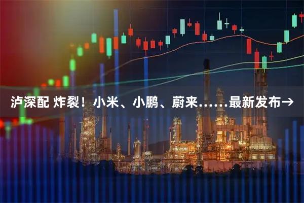 泸深配 炸裂！小米、小鹏、蔚来……最新发布→